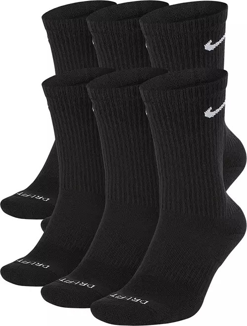 Nike Dri-FIT Everyday Plus Cushioned Training Crew Socks - 6 Pack | Dick's Sporting Goods