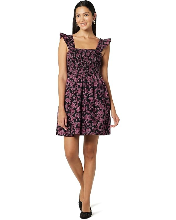 The Drop Women's Kari Ruffled-Shoulder Smocked Mini Dress | Amazon (US)