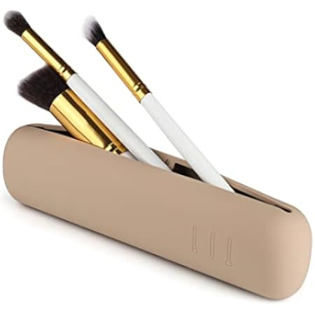 CORNERIA Travel Makeup Brush Holder, Portable Silicone Makeup Brush Case Eco-Friendly for Busines... | Amazon (US)
