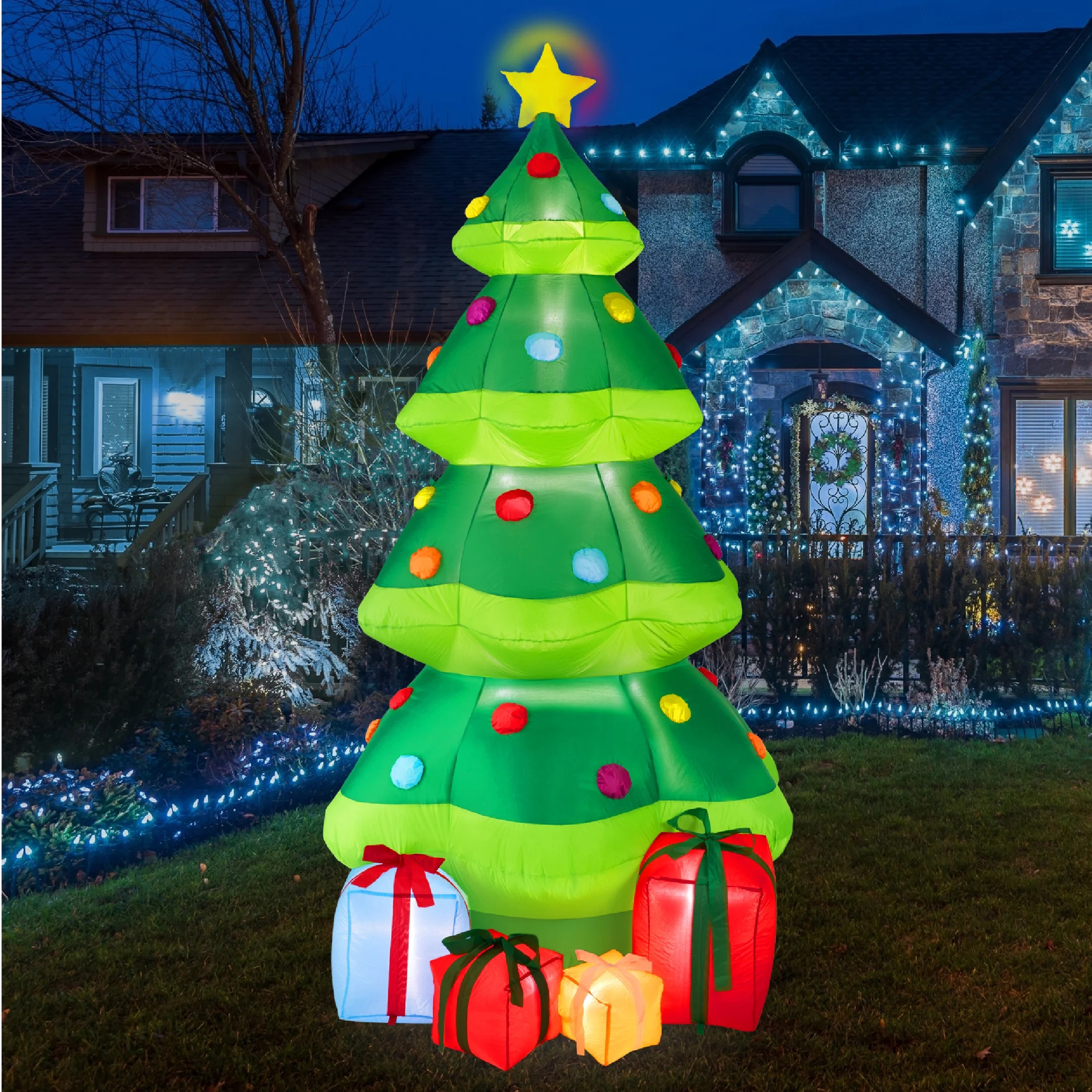 Best Choice Products 10ft Inflatable Christmas Tree, Large Lighted Outdoor Blow Up Decor w/ 10 LE... | Walmart (US)