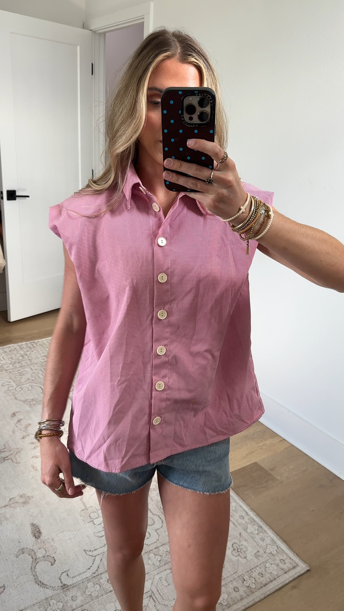 Amazon size small Chevara Women’s Ruffled Shoulder Shirts Cute Sleeveless Point Collar Button Down Textured Summer Blouse Casual Work Tops

#LTKootd #LTKSaleAlert #LTKWorkwear