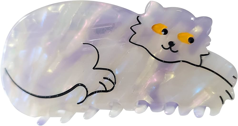 Purple Cat Claw Clips,Cellulose Acetate Hair Clips,Big Claw Clips for Women | Amazon (US)