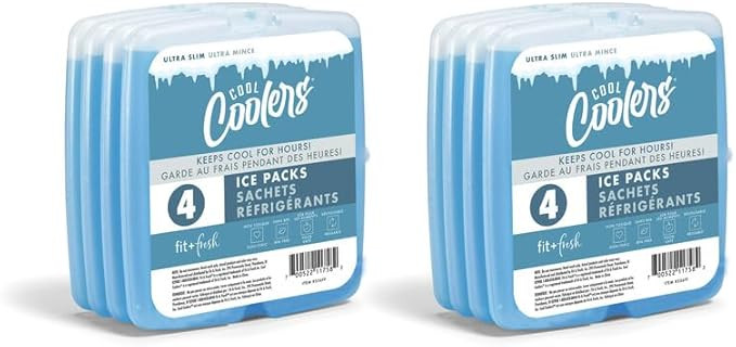 Cool Coolers by Fit + Fresh, Reusable & Long-Lasting Slim Ice Packs, Cold Packs for Lunch Boxes, ... | Amazon (US)