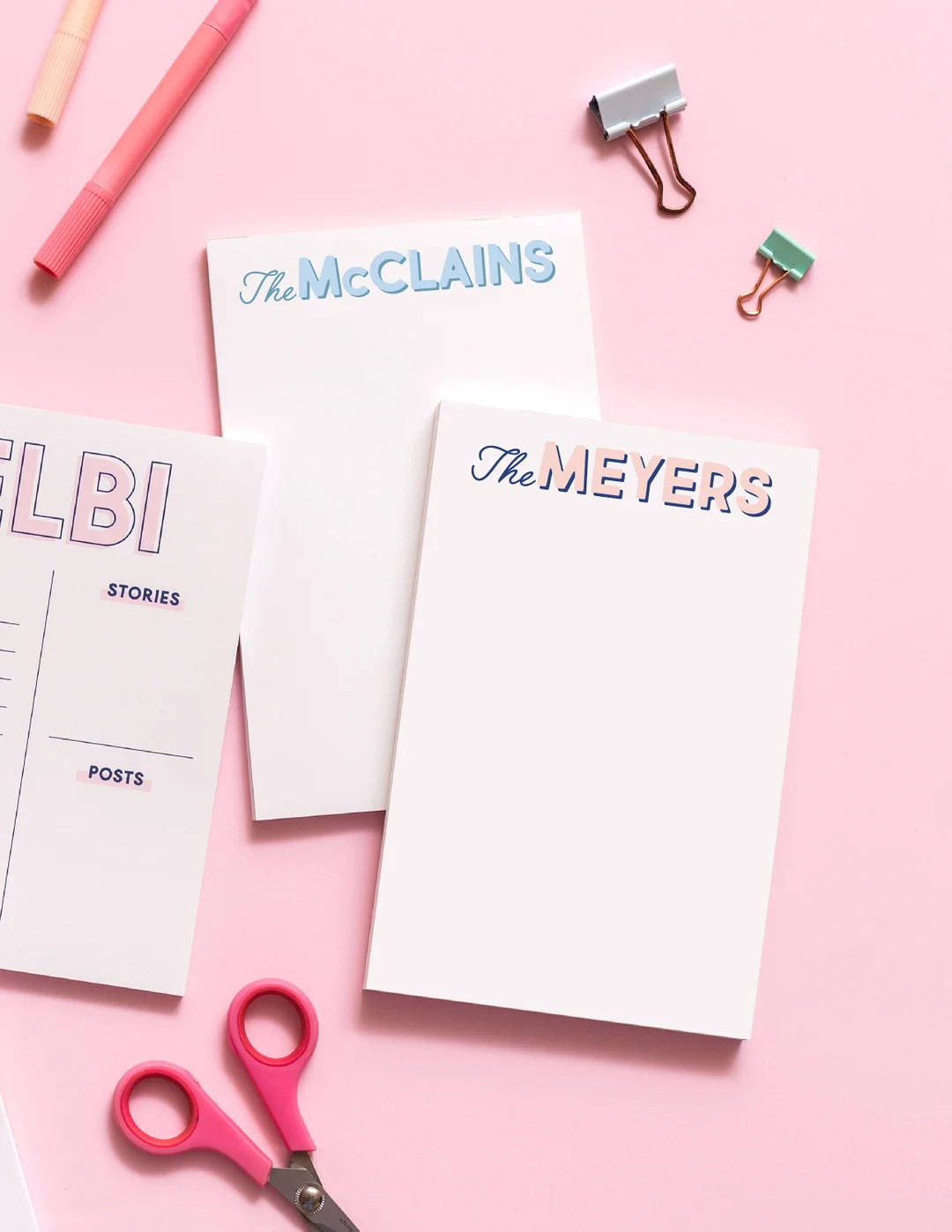 Family Modern Classics Personalized Notepad, Custom Notepad, Family Gift, Wedding Gift, Hostess G... | Etsy (US)