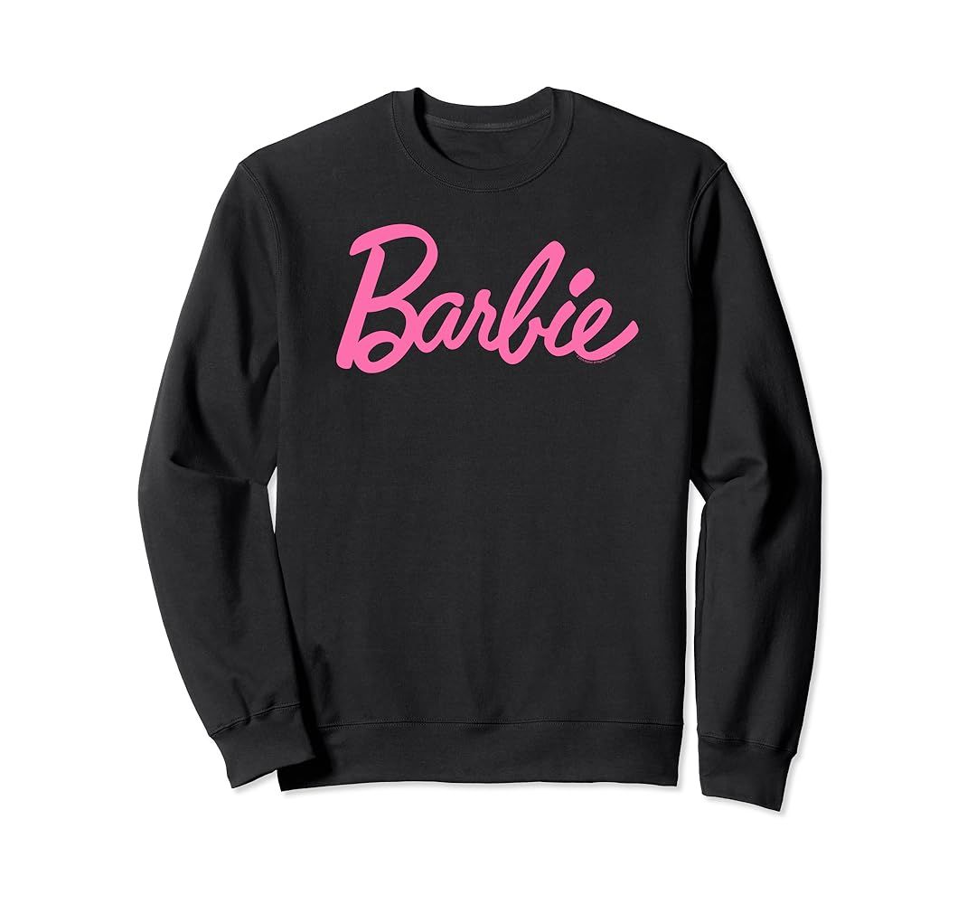 Barbie Barbie Logo Sweatshirt ,Grey ,Small | Amazon (US)