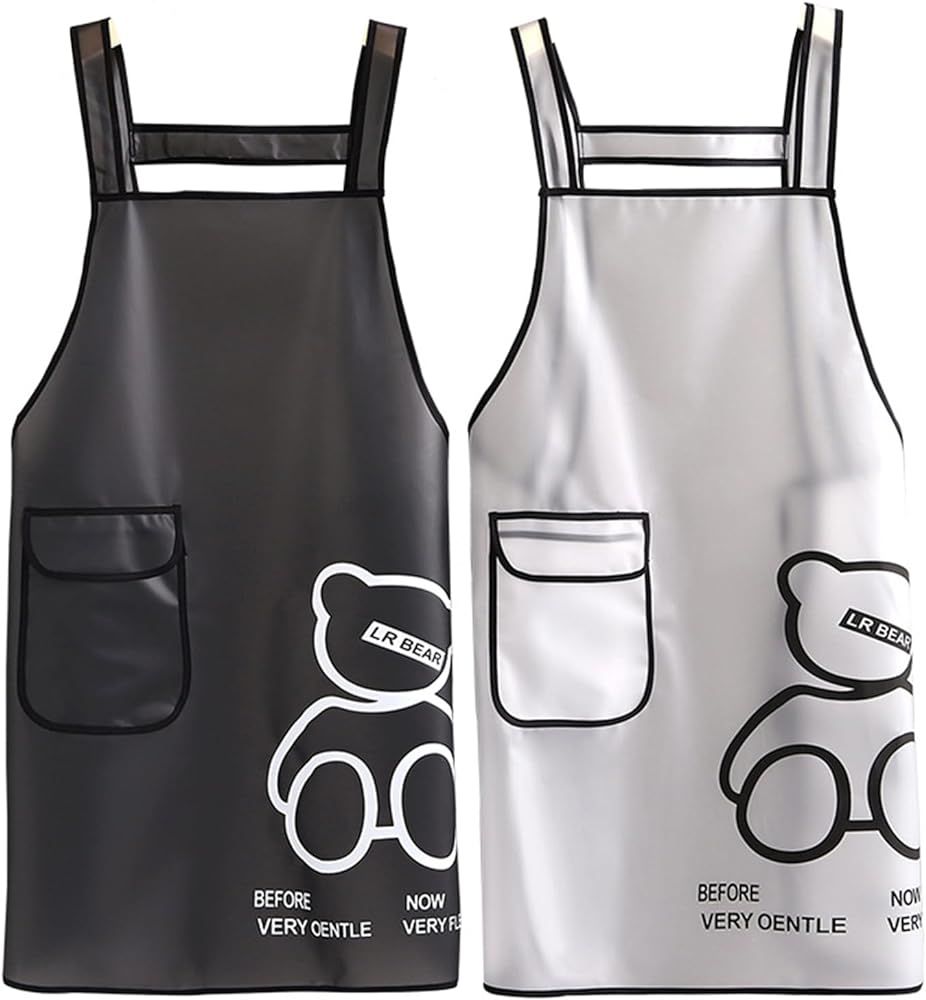 Kitchen Apron with Hand Wipe Pocket Transparent Waterproof BBQ Apron for Cooking and BakingFun Gi... | Amazon (US)