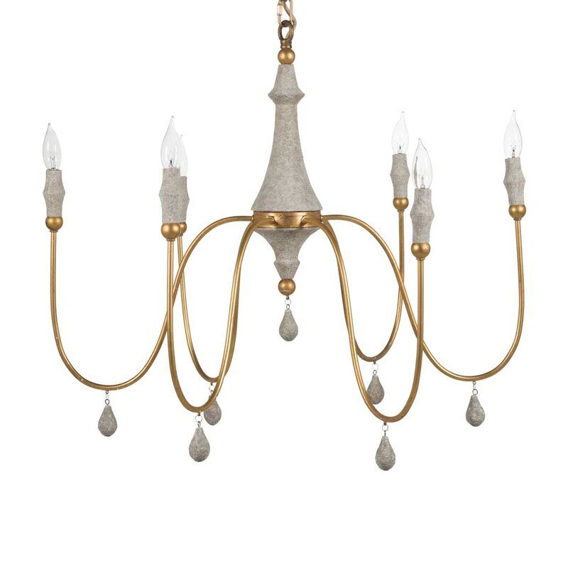 Clay Gold Chandelier, Small | One Kings Lane