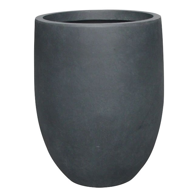 KANTE 17-in W x 21.7-in H Charcoal Concrete Contemporary/Modern Indoor/Outdoor Planter | Lowe's