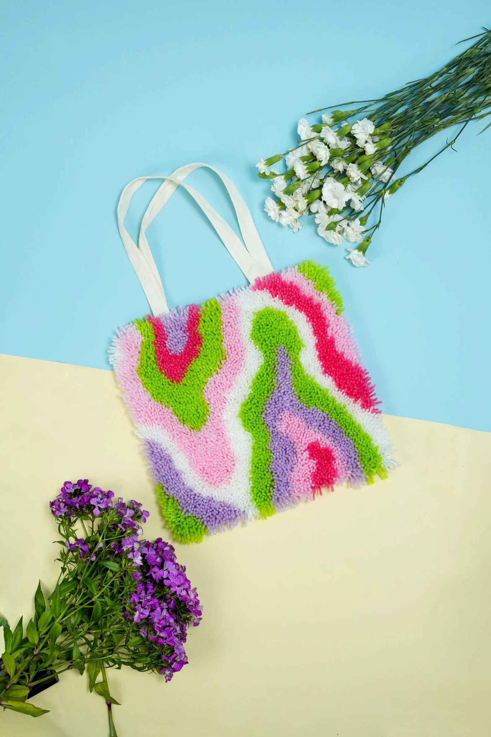 Latch Hook Tote Bag Kit DIY Craft Tote Bag Kit Acid Rain - Etsy | Etsy (US)