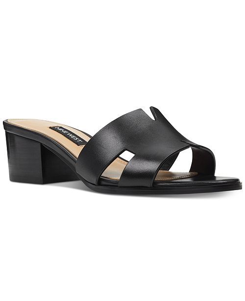 Nine West Aubrey Block-Heel Slide Sandals & Reviews - Sandals & Flip Flops - Shoes - Macy's | Macys (US)