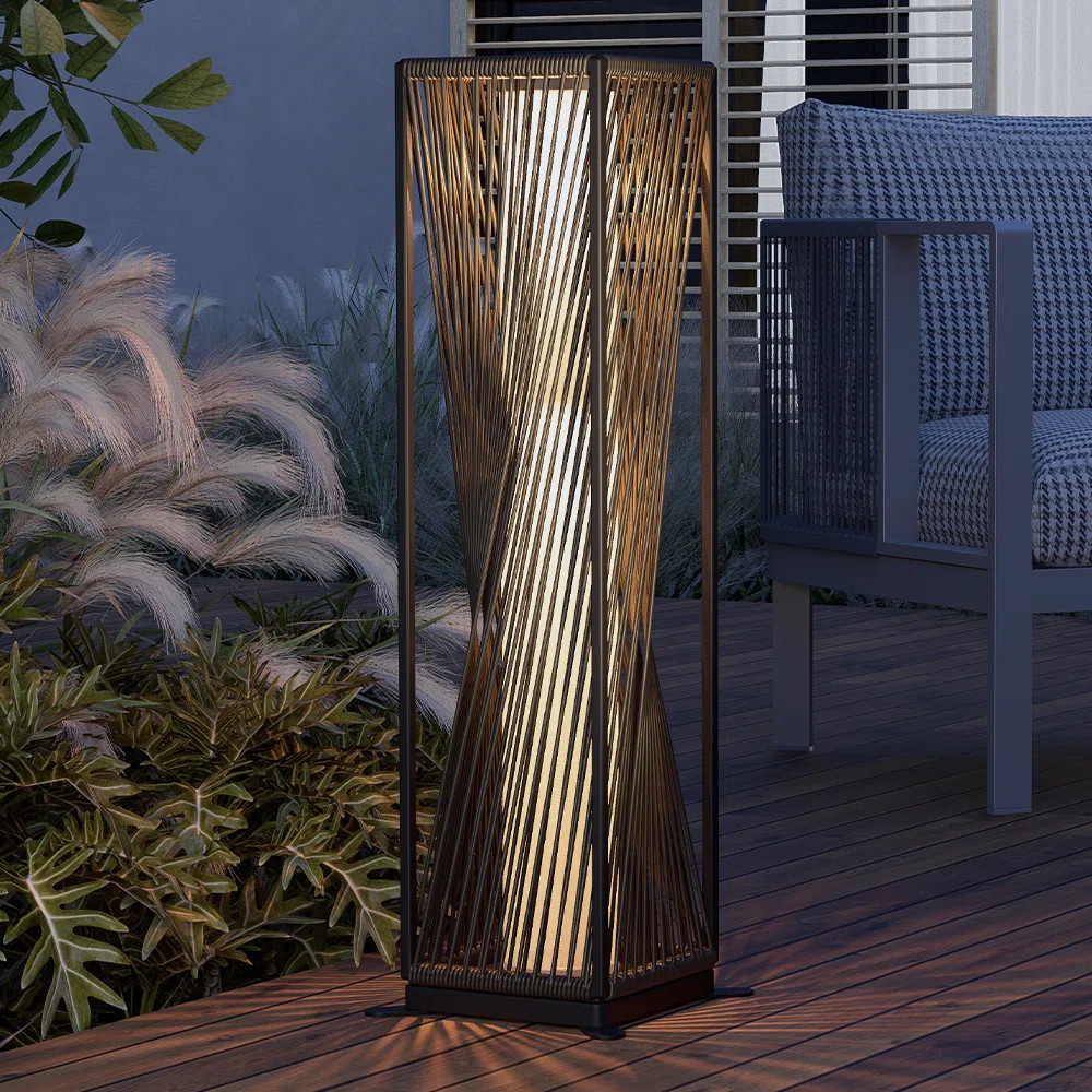 30'' Solar Powered Integrated LED Outdoor Floor Lamp | Wayfair North America