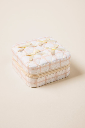 Rita Bow Plaid Jewelry Box | Francesca's