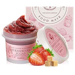 SKINFOOD Mask Strawberry Sugar 120g - Facial Pore Cleanser, Hydrating & Nourishing Body Skin - Wa... | Amazon (US)