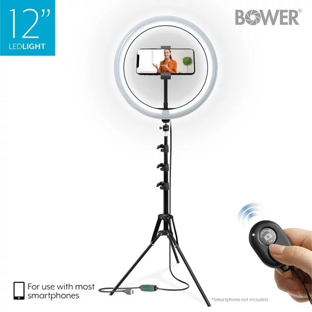 Bower 12” LED Selfie Ring Studio Light | Walmart (US)