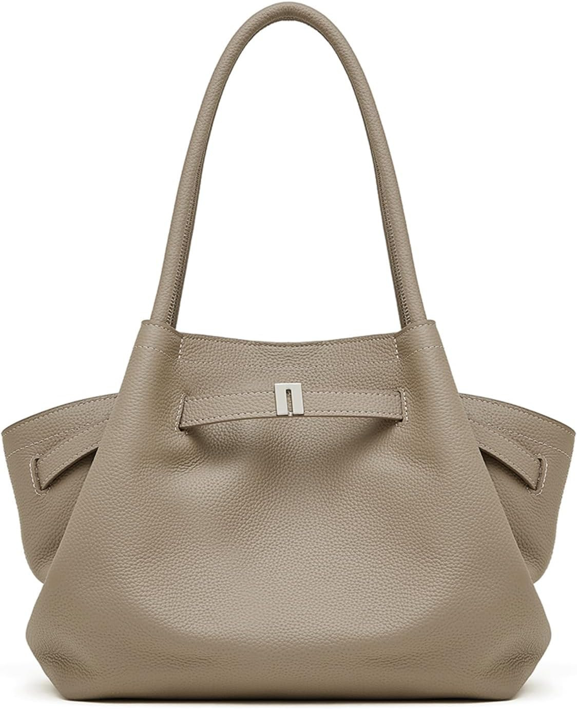Genuine Leather Work Tote Bag for Women, Magnetic Closure Spacious Pockets | Amazon (US)