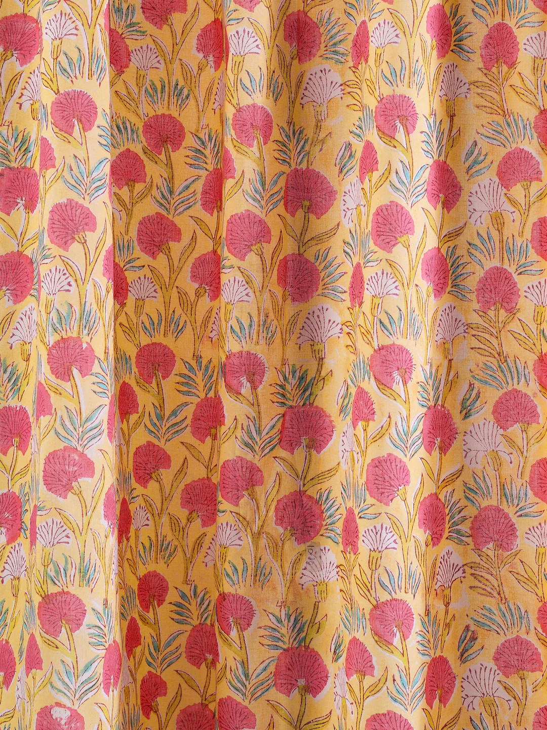 Beautiful Floral Print Beige Pink Fabric, Block Print India fabric, Fabric by the yard, Women's s... | Etsy (US)