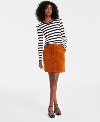 On 34th Women's Corduroy Button Mini Skirt, Created for Macy's - Macy's | Macy's