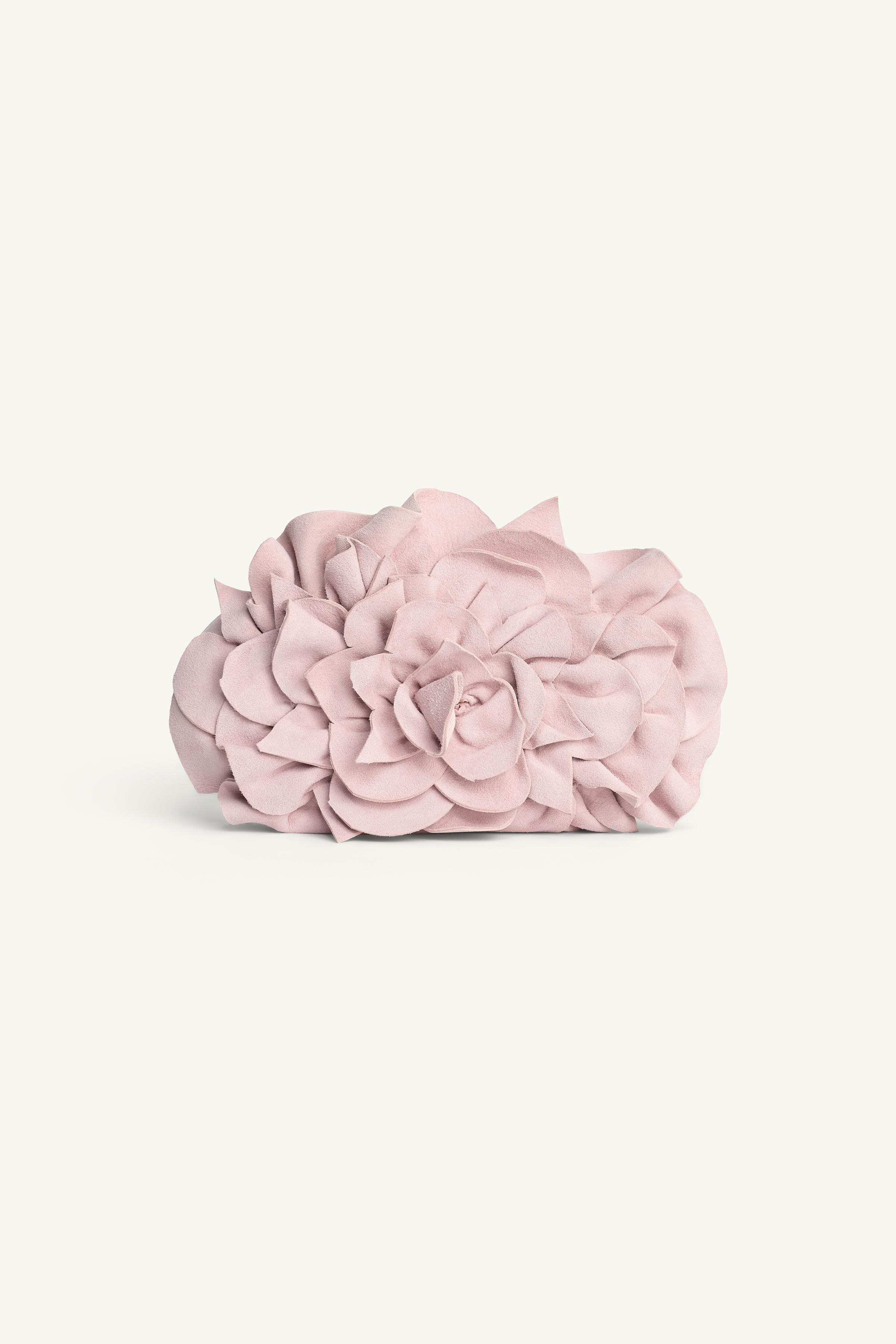 LEATHER FLOWER CLUTCH LIMITED EDITION | Zara US