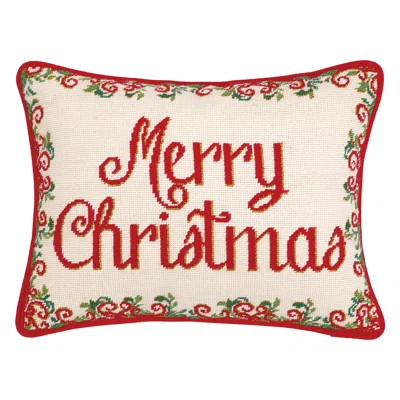 Christmas Medallion Needlepoint Lumbar Pillow | Wayfair North America