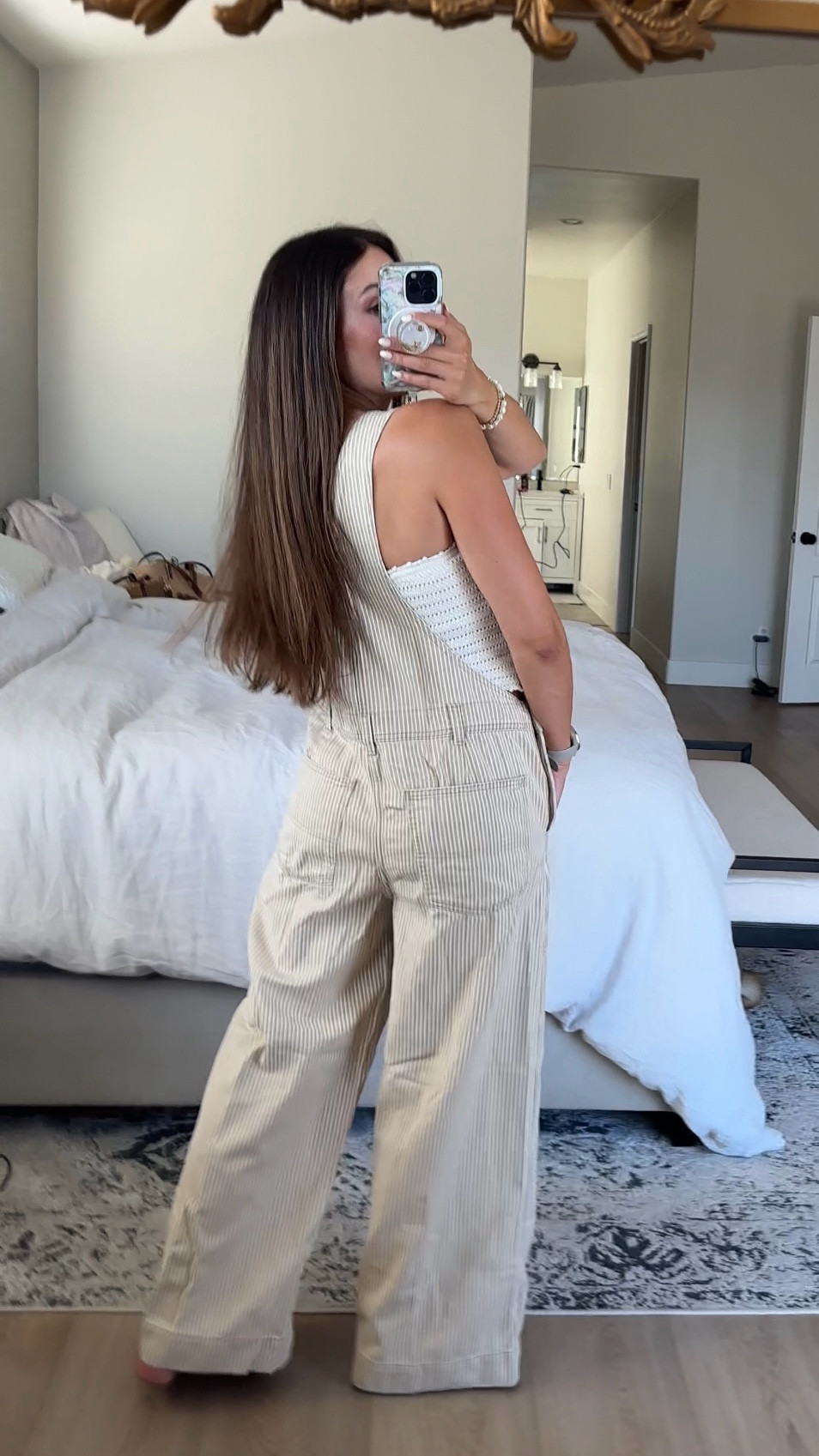 Striped overalls for fall🍂 These fit oversized, wearing a small here! 

#LTKFindsUnder100 #LTKSeasonal #LTKStyleTip