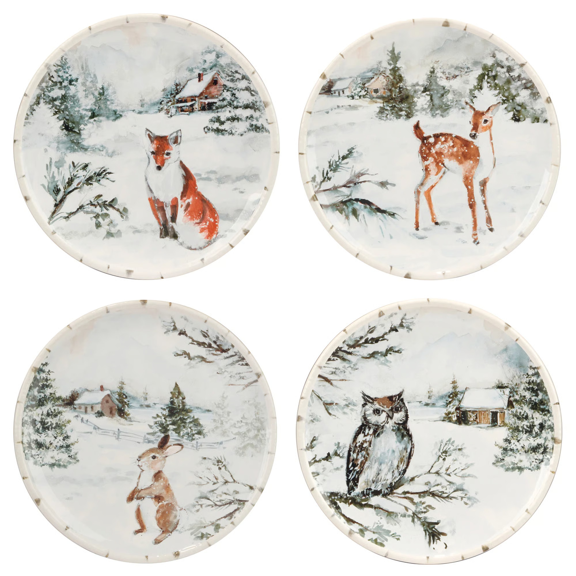 Winter's Frost Set of 4 Dessert Plates (Set of 4) | Wayfair North America