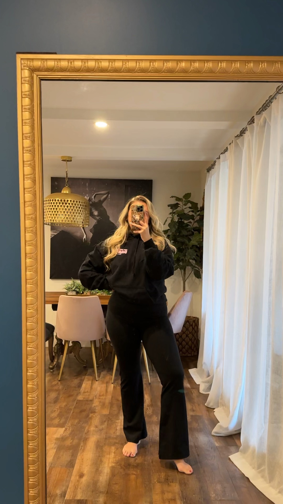 My absolute favorite yoga pants / flared leggings. Wearing a large. Loungewear activewear workout outfit