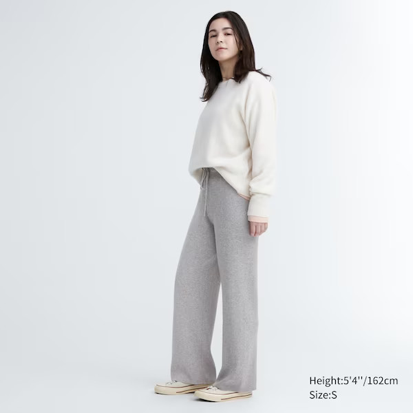 Washable Knit Ribbed Pants | UNIQLO (US)