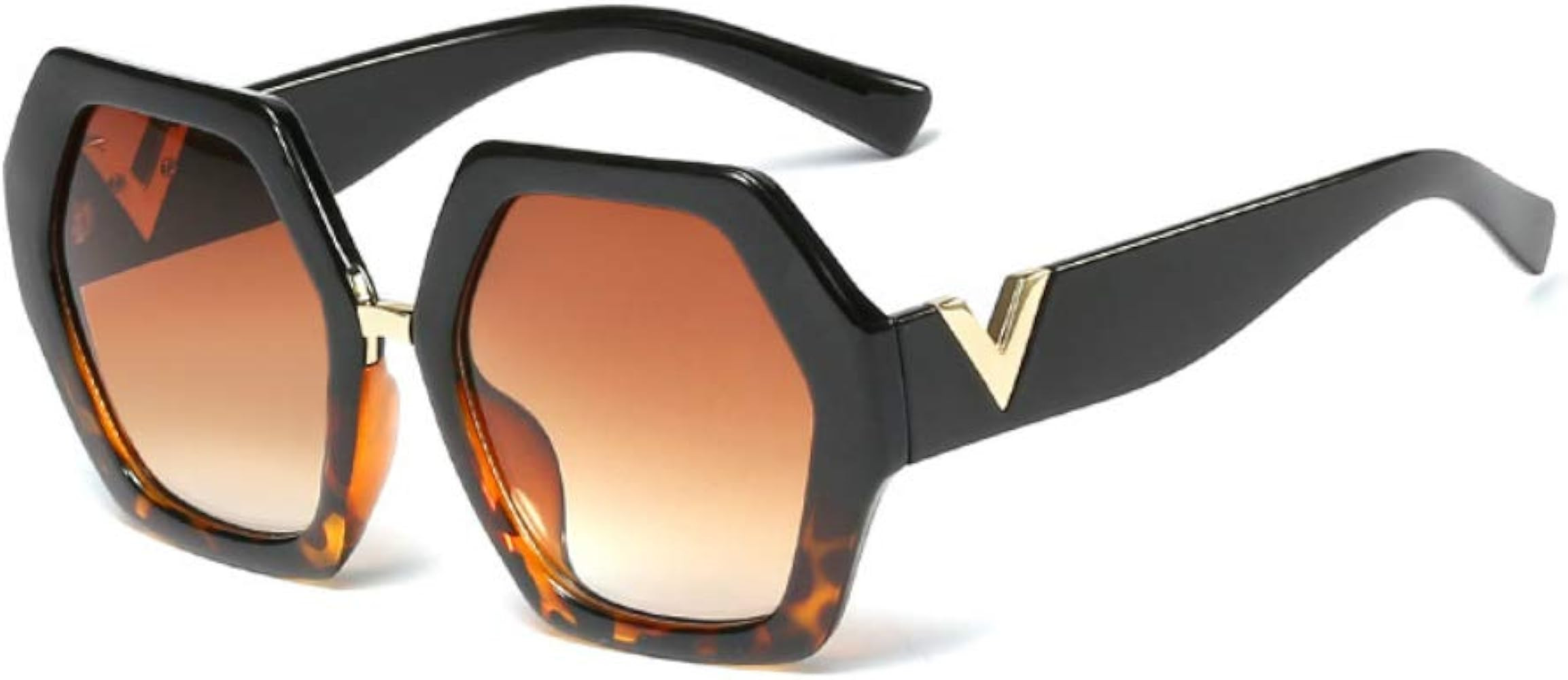 Xpectrum Trendy Extra Large Womens Sunglasses Retro Hexagonal Thick Frame Vintage Oversized Glass... | Amazon (US)