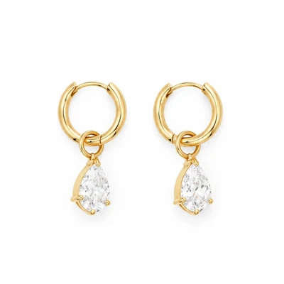 Pear Cut Bezel Earrings | The Sis Kiss