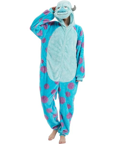 COSUSKET Snug Fit Unisex Adult Onesie Pajamas, Flannel Cosplay Animal One Piece Halloween Costume... | Amazon (US)