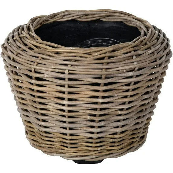 Rattan Kobo Indoor Outdoor Planter Basket with Plastic Pot - Walmart.com | Walmart (US)