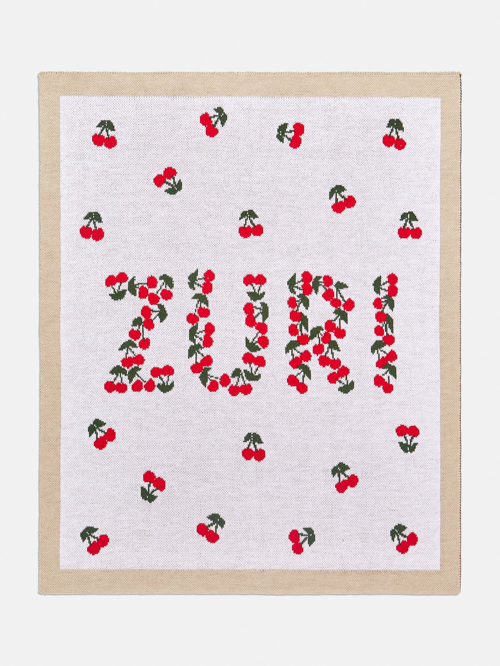 Little One Kids' Blanket - White/Green/Red - Kids | BaubleBar (US)