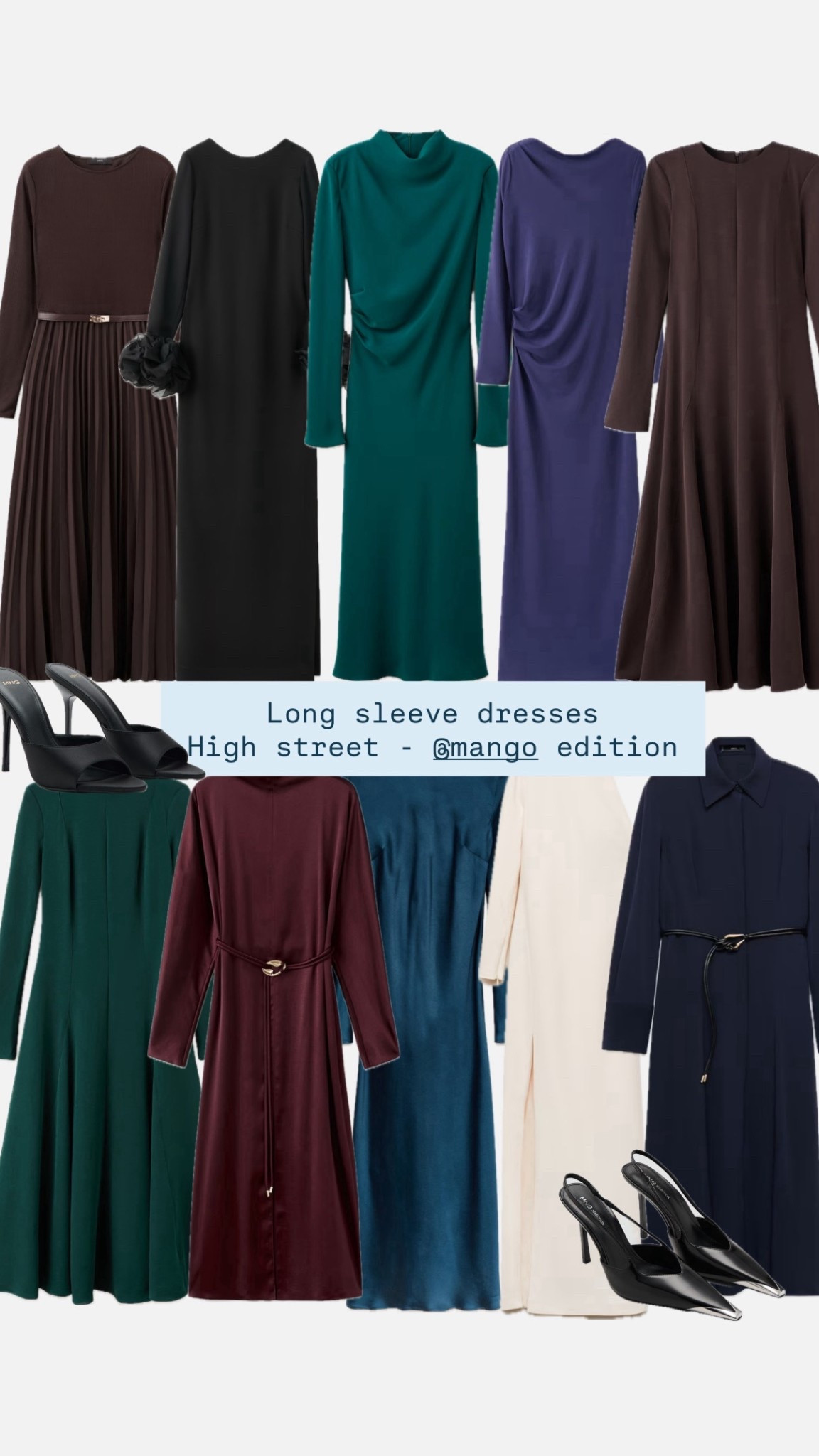 Long sleeve maxi dresses - high street editionn