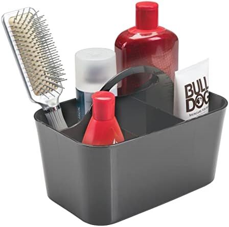 mDesign Small Plastic Shower/Bath Storage Organizer Caddy Tote with Handle for Dorm, Shelf, Cabinet  | Amazon (US)