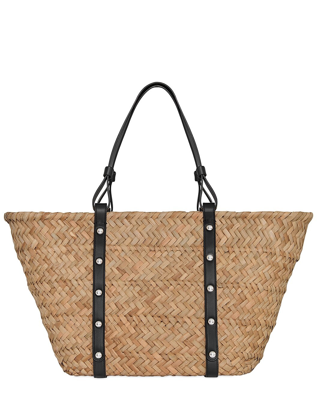 Woven Straw & Leather Basket | Gilt & Gilt City