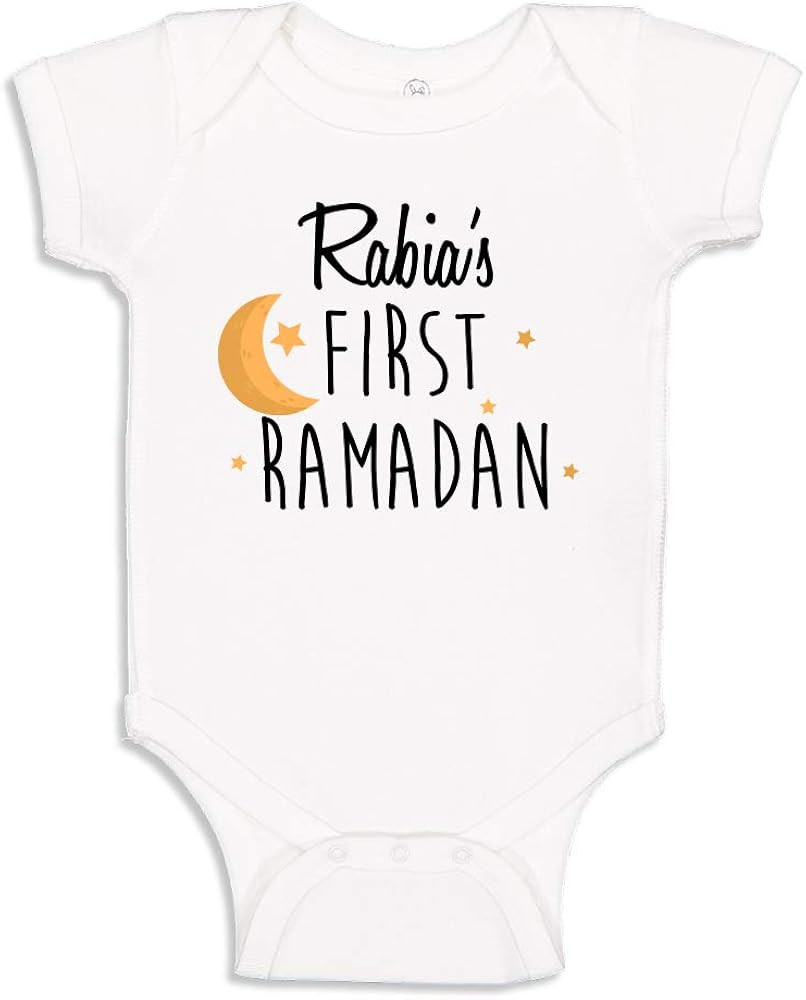 The Shirt Den My First Ramadan Custom Name Baby Bodysuit Personalized Islamic Eid One Piece | Amazon (US)