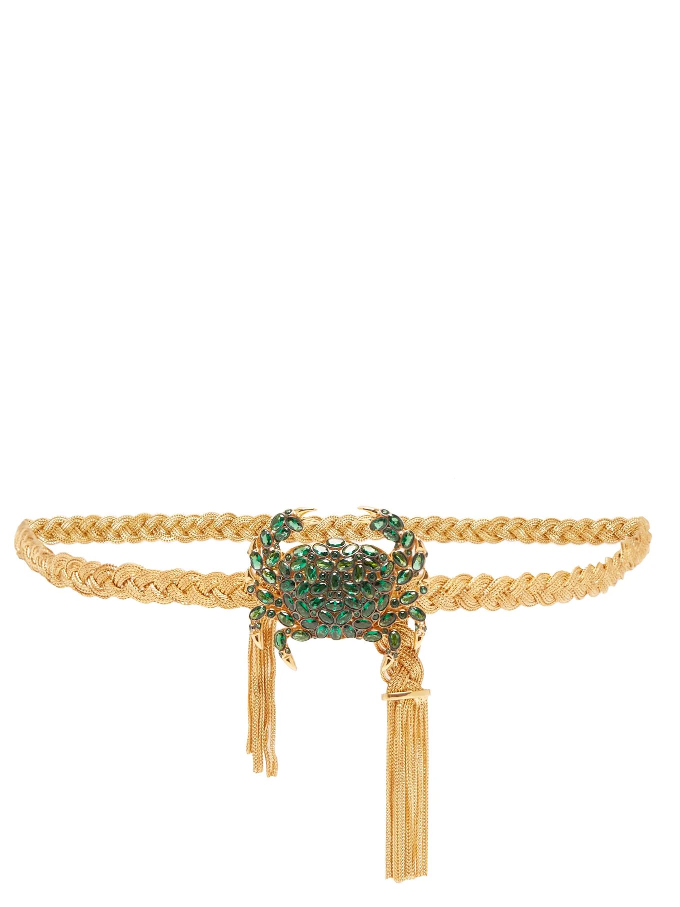 Galene crystal crab & 24kt gold-plated belt | Begum Khan | Matches (US)