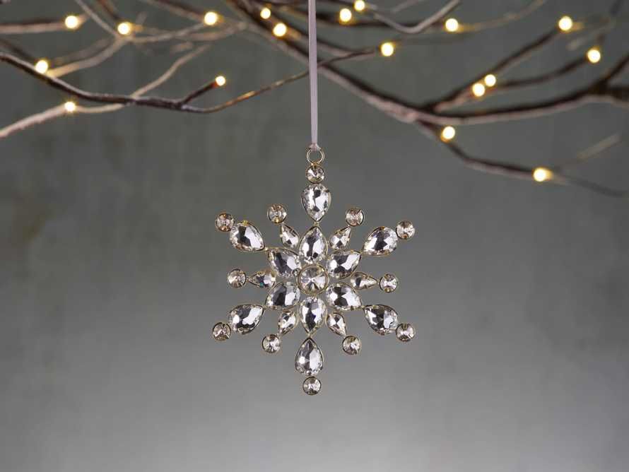 Medium Stellar Rhinestone Snowflake Ornaments (set of 4) | Arhaus