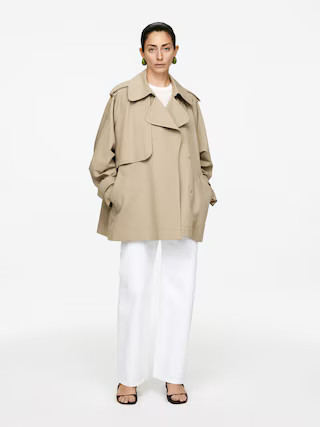 Short Trench Coat – Beige – Women – ARKET GB | Arket UK