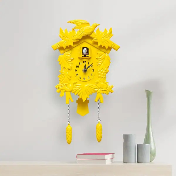 Walplus Yellow Cuckoo Clock DIY Art Home Decoration Home Decor Idea - Overstock - 31742872 | Bed Bath & Beyond