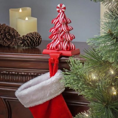 HGTV Home Collection White Stripe Candy Tree Stocking Holder | Ashley | Ashley Homestore