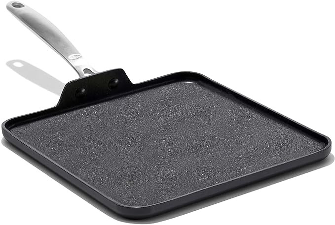OXO Enhanced 11" Griddle Pan, PFAS-Free Ceramic Nonstick, Durable Hard Anodized Cookware, Scratch... | Amazon (US)