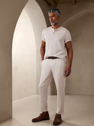 Athletic-Fit Linen-Cotton Pant | Banana Republic Factory