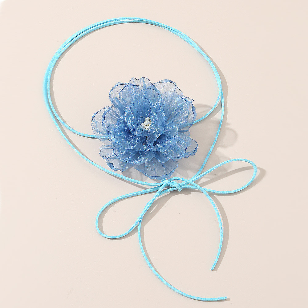 Retro French Big Flower Creative Handmade Mesh Flower Choker, Ribbon Big Flower Necklace Jewelry ... | Temu Affiliate Program