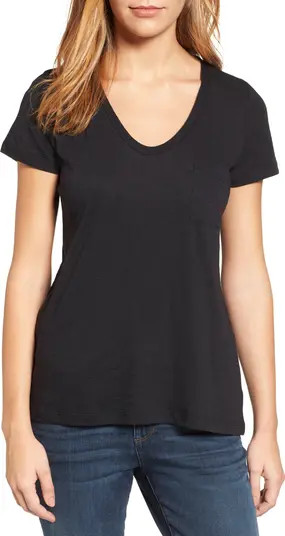 Rounded V-Neck T-Shirt | Nordstrom