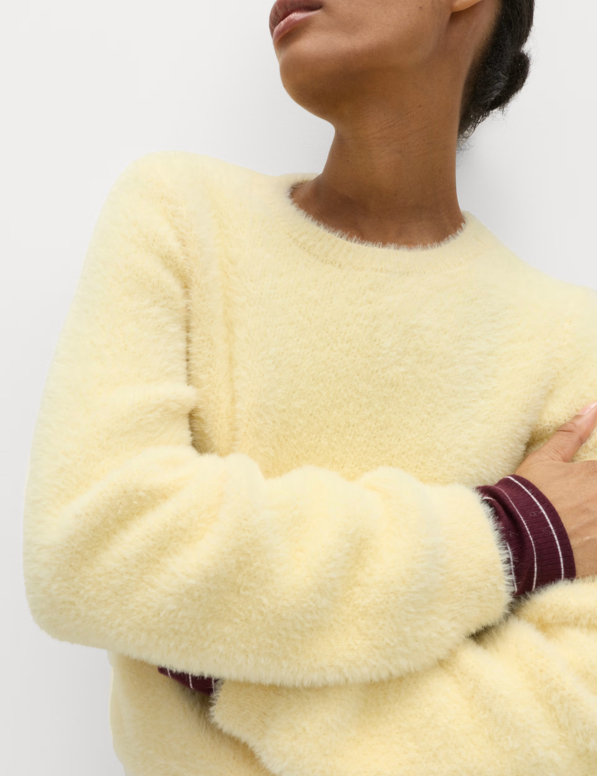 Fluffy Crew Neck Knitted Jumper | Marks & Spencer (UK)