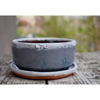 Handmade Ceramic Flower Pot With Plate, Glazed Pottery Planter | Etsy (US)