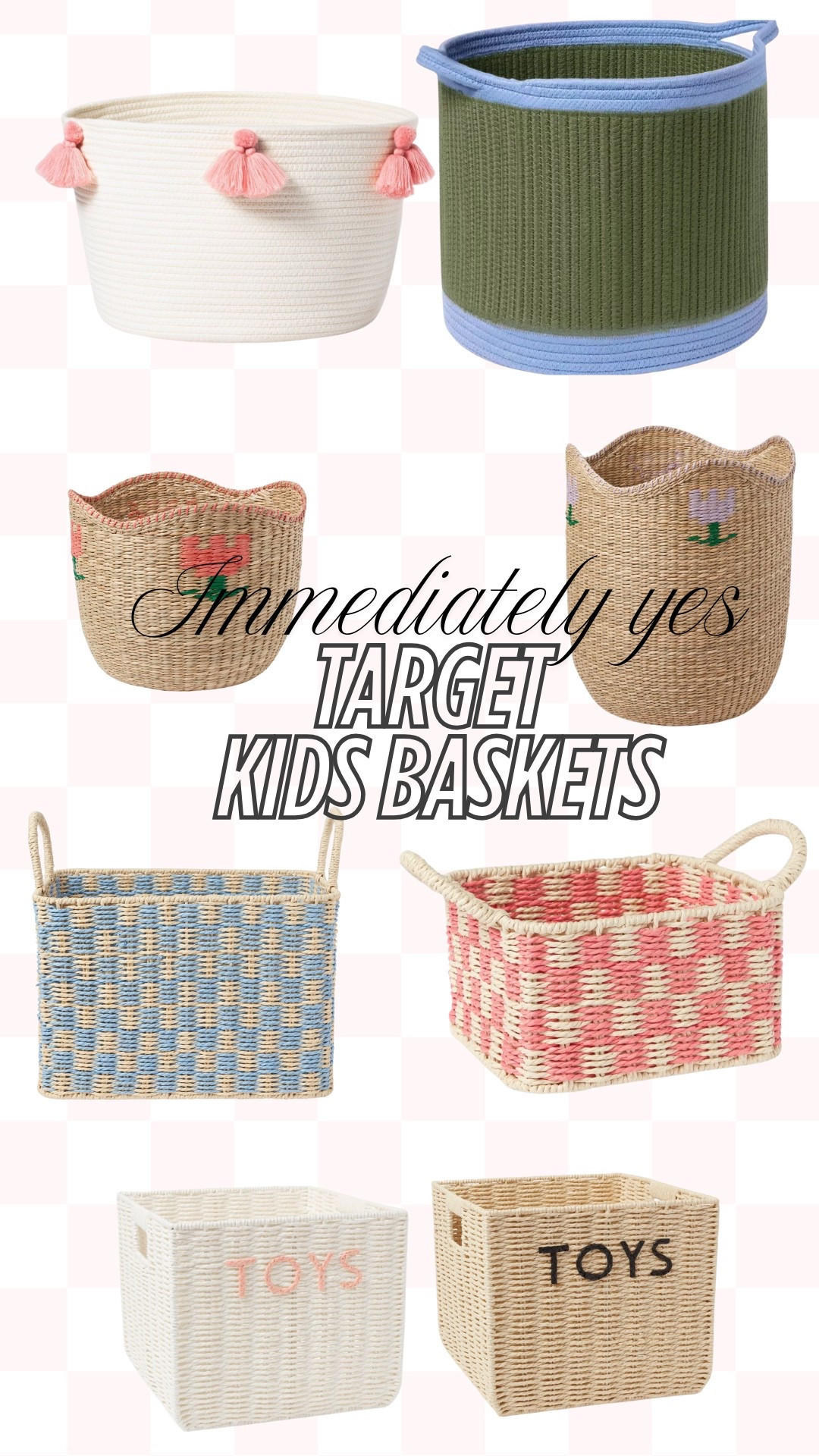 Baskets are great for toy storage and to put throw pillows and blankets in! Check out these adorable cuties for kids! 

#LTKStyleTip #LTKKids #LTKHome