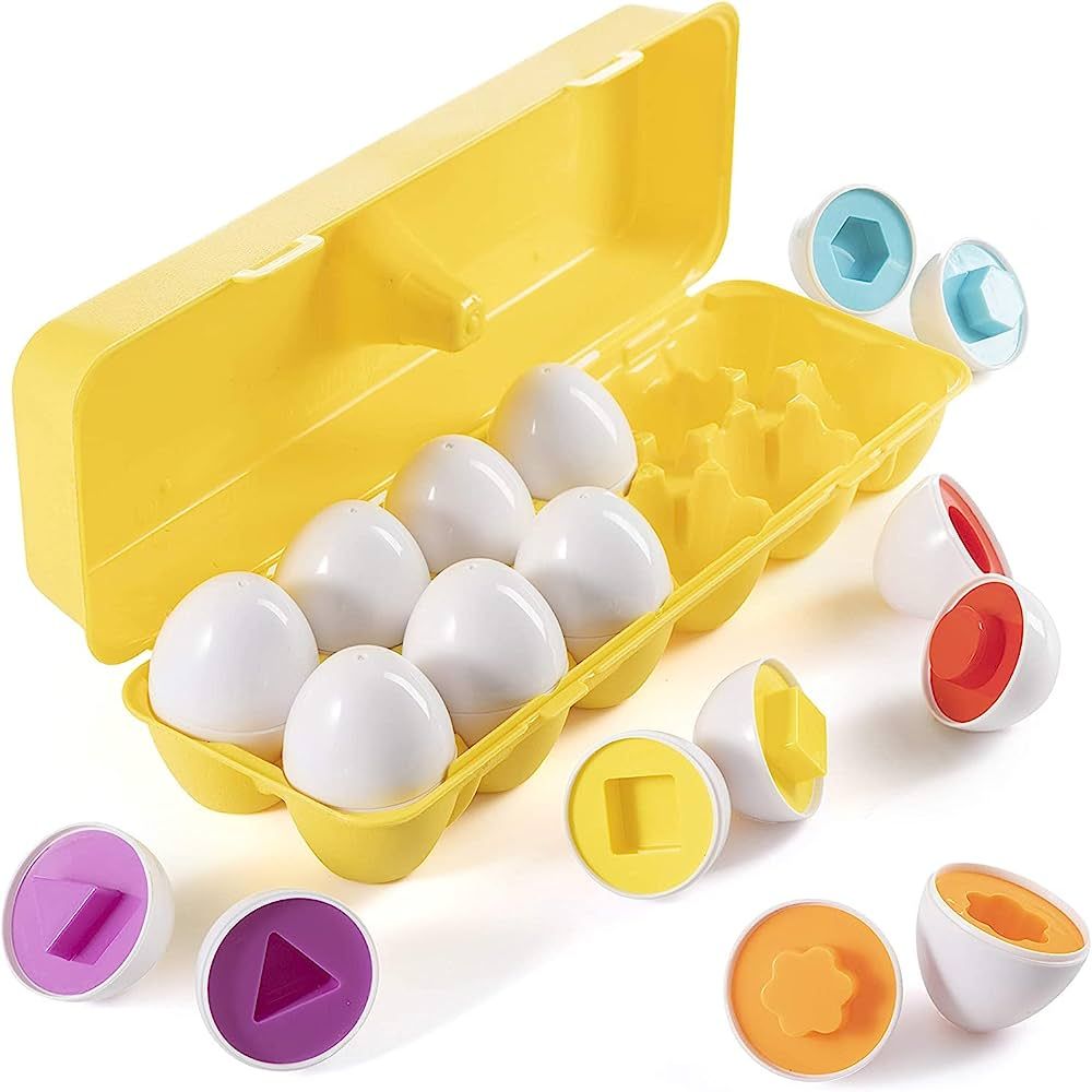 PREXTEX My First Find & Match Easter Matching Eggs w/Yellow Eggs Holder - STEM Toys Educational T... | Amazon (US)