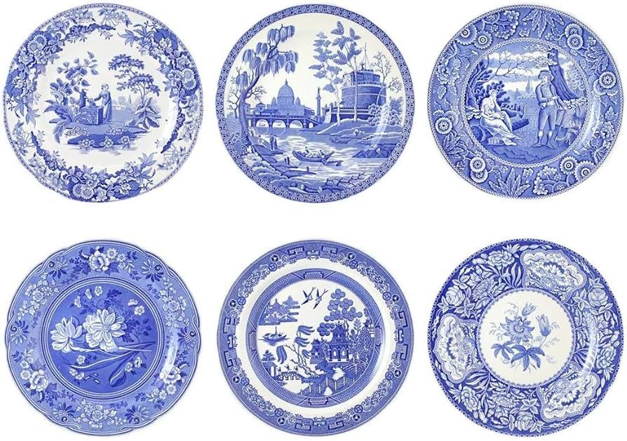 Spode Blue Room Collection Plates | Set of 6 | Dinner, Salad, Pasta, and Appetizer Plate | 10.5-I... | Amazon (US)